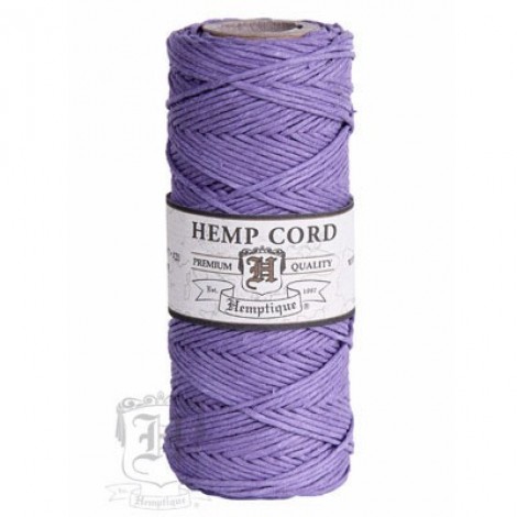 1mm (20lb) Hemptique Polished Hemp Cord - Lavender