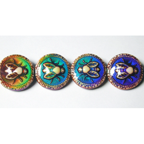 9x19mm Honey Bee Thermo-sensitive Colour Changing Polymer Mirage Beads - Each