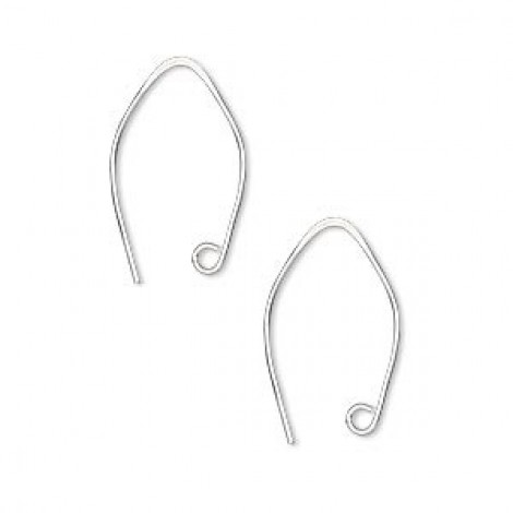19mm 22ga Hill Tribes Silver Plated Marquise Earwires