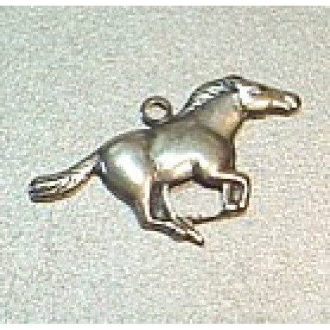 22x12mm Sterling Plated Horse Charm - Left