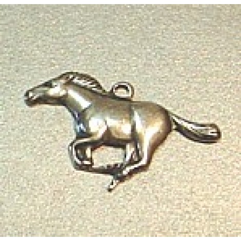 22x12mm Sterling Plated Horse Charm - Right