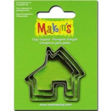 Makins Clay Cutters - House - Set of 3