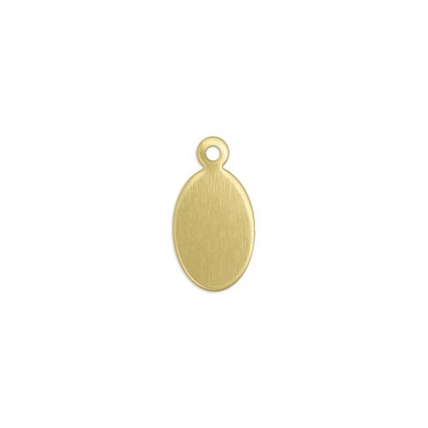 9.5x6.3mm (3/8") 18ga ImpressArt Small Oval Brass Tags - Pack of 12
