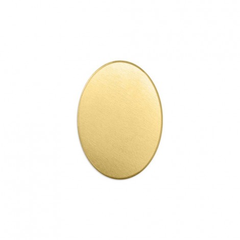 1/2x3/4in (12.5x19mm) 24ga ImpressArt Oval Brass Blank - Pack of 12