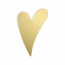 1-7/8" (47mm) 24ga Brass Swirly Heart Blanks - Pack of 2