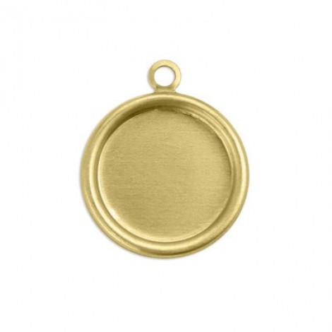 12mm ID Brass Circle Bezel Setting with Ring