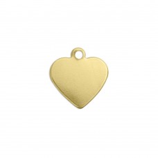 1/2" (12.5mm) ImpressArt 24ga Brass Heart Blanks w-Loop - Pack of 6