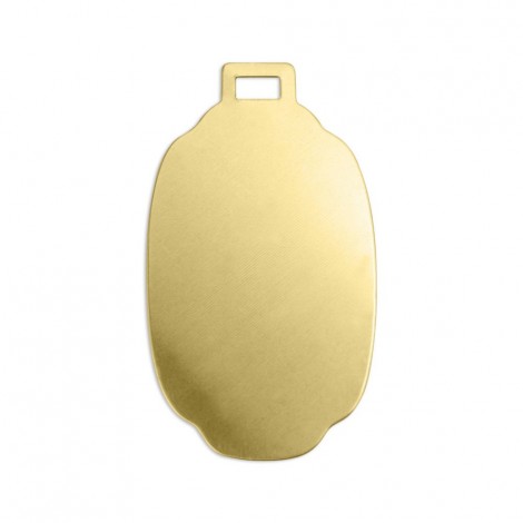 2-1/8" (54x28mm) ImpressArt 24ga Brass Luggage Tag - Pack of 2