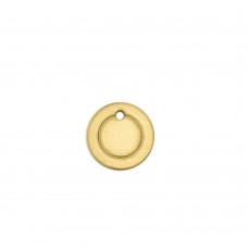 ImpressArt 0.5'' Brass Circle Tag with Ring Premium Stamping