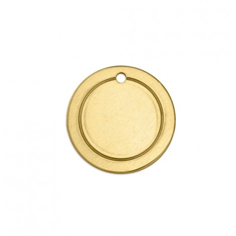 3/4" (19mm) ImpressArt Brass Circle Border Blanks - Pack of 12