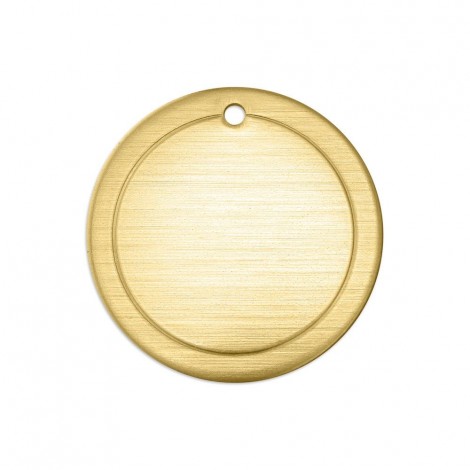 1β (25mm) ImpressArt Brass Border Circle Blanks - Pack of 4 1β (25mm) ImpressArt Brass Border Circle Blanks - Pack of 4