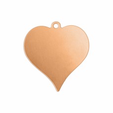 7/8" (22mm) ImpressArt Copper Heart Blank with Ring
