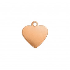 1/2" (12.5mm) 18ga ImpressArt Copper Heart Tag Premium Stamping Blanks