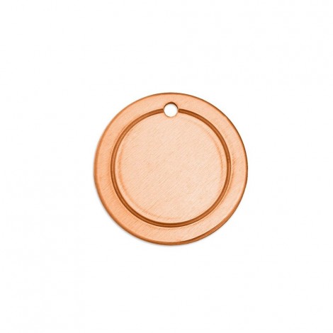 3/4" (19mm) ImpressArt Copper Border Circle Blanks - Pack of 4
