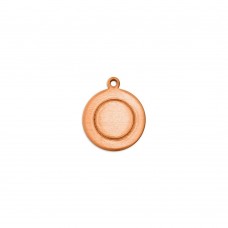 1/2in (12.5mm) ImpressArt Copper 18ga Border Circle w/Ring - Pack of 12