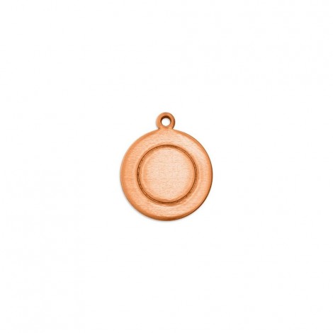 1/2in (12.5mm) ImpressArt Copper 18ga Border Circle w/Ring