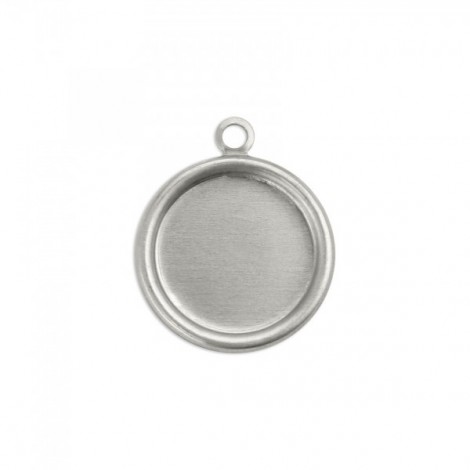 12mm ID ImpressArt Nickel Silver Circle Bezel with Ring