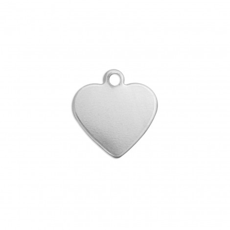 1/2" (12.5mm) ImpressArt 24ga Nickel Silver Heart Blank Drops