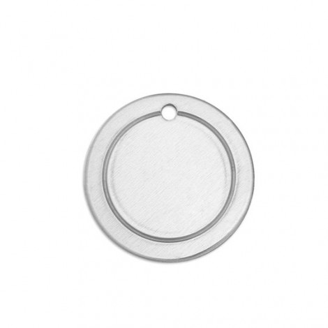1.25" (32mm) ImpressArt Aluminium 16ga Border Circle w-Hole - Pack of 2