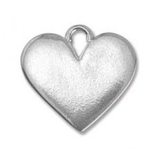 3/4" (19mm) ImpressArt Soft Strike Pewter Heart Blanks - Pack of 2