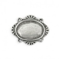 28x24mm ImpressArt Artisan Pewter Stamping Blank - Oval - Pack of 2