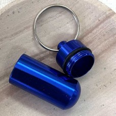 17x48mm ID-Cap Aluminium Multi-Colour Keychain - Blue