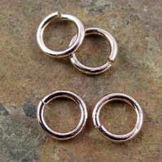 7.4mm (5mm ID) 16ga Evergleam Tarn-Resistant Nickel Free Rose Gold Plated Jumprings - Pack of 10