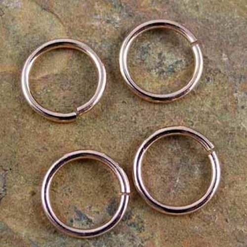 10mm (8mmID) 16ga Evergleam TarnResistant Nickel Free Rose Gold Plated