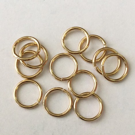 6mm 18ga (1mm) Evergleam Nickel-Free Gold Plated Plated Jumprings
