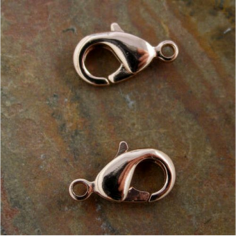 12mm Evergleam Rose Gold Plated Tarnish Resistant Nickel Free Parrot Clasps - Pack of 2 12mm Evergleam Rose Gold Plated Tarnish Resistant Nickel Free Parrot Clasps - Pack of 2