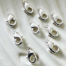 12mm Evergleam Silver Plated Tarnish Resistant Nickel Free Parrot Clasps - Pack of 2