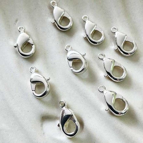 12mm Evergleam Silver Plated Tarnish Resistant Nickel Free Parrot Clasps - Pack of 2 12mm Evergleam Silver Plated Tarnish Resistant Nickel Free Parrot Clasps - Pack of 2