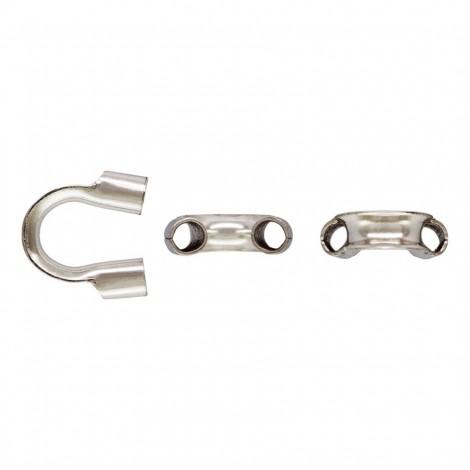 5mm Large .1.14mm  ID Sterling Silver Wire Guardians - Pack of 10