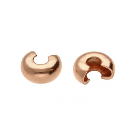 5mm Beadsmith Copper Plated Crimp Bead Covers - Pack of 72