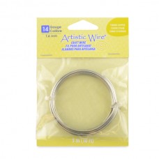 Tinned Copper (Silver) Artistic Wire - 14ga (1.6mm) - 10ft (3m)
