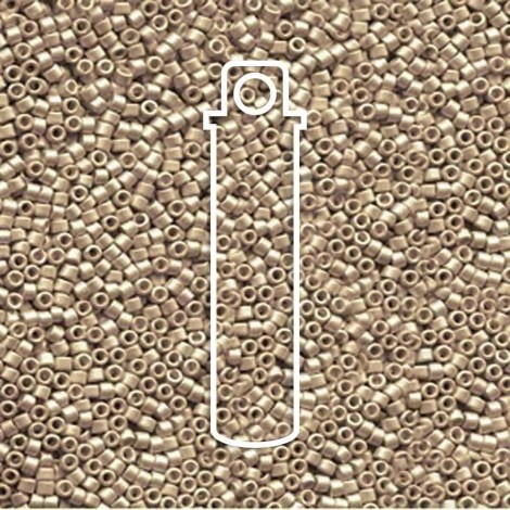 11/0 Delica Seed Beads - Galvanised Semi-Frosted Pewter - 7.2gm 11/0 Delica Seed Beads - Galvanised Semi-Frosted Pewter - 7.2gm