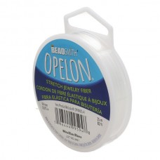 .4mm Beadsmith Opelon Stretch Jewellery Fibre - White - 25m