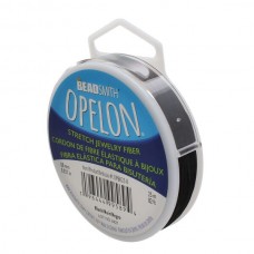 .8mm Beadsmith Opelon Stretch Jewellery Fibre - Black - 25m