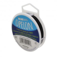 .23mm Beadsmith Opelon Stretch Jewellery Fibre - Black - 25m