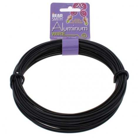 12ga Decorative Aluminium Wire - Black - 12m spool