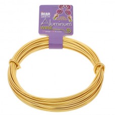 12ga Decorative Aluminium Wire - Light Gold - 12 metre spool