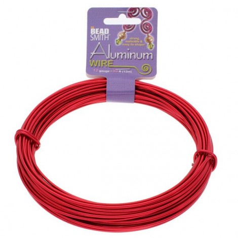 12ga Decorative Aluminium Wire - Red - 12 metre spool 12ga Decorative Aluminium Wire - Red - 12 metre spool