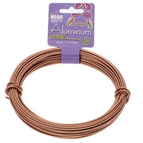 12ga Decorative Aluminium Wire - Copper - 12 metre spool