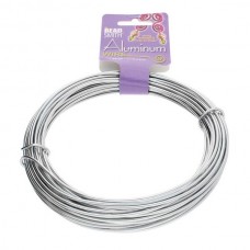 12ga (2mm) Beadsmith Decorative Aluminium Wire - Silver - 12m Roll