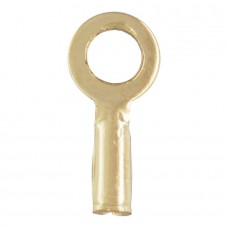 .019" (.48mm) Gold Filled Crimp Cord End Cap with Ring - Per pack of 10