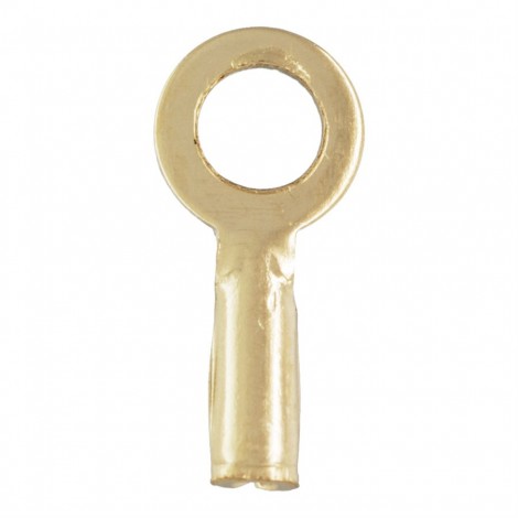 .019" (.48mm ID) Gold Filled Crimp Cord End Cap with Ring - Per pack of 10 .019" (.48mm ID) Gold Filled Crimp Cord End Cap with Ring - Per pack of 10
