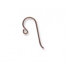 22mm Niobium Hypoallergenic 19ga Anodized Front Loop Earwires - Antique Copper - Per Pair