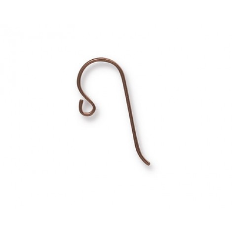 22mm Niobium Hypoallergenic 19ga Anodized Front Loop Earwires - Antique Copper - Per Pair