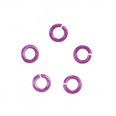 5mm 20ga Niobium Anodized Jumprings - Pink - Pack of 10