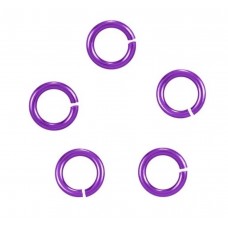 5mm 20ga Niobium Anodized Jumprings - Purple - Pack of 10